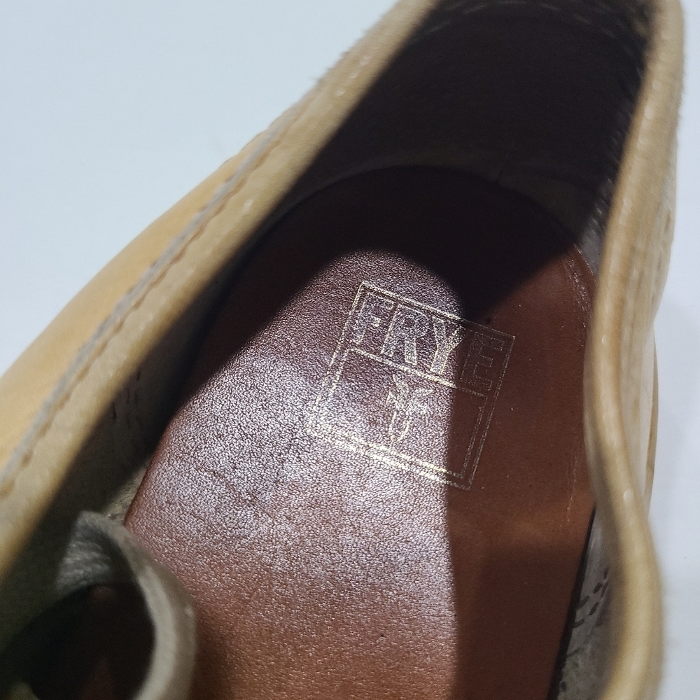 Frye Tan Casual Lace Up Sneakers Sz.6M - Picture 7 of 10